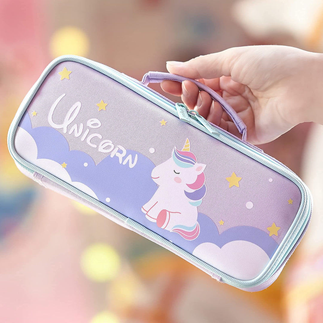 Cute Pencil Case For Kids Cartoon Style Roomy Case