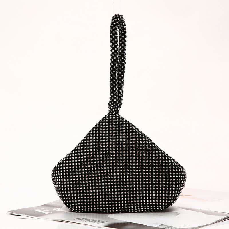 Rhinestone Evening Bags Clutch Sparkly Gitter Triangle Purses for Women Girls