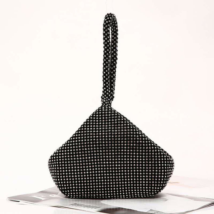 Rhinestone Evening Bags Clutch Sparkly Gitter Triangle Purses for Women Girls