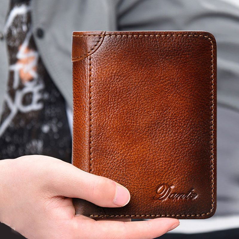 RFID Genuine Leather Vintage Card Holder Wallet