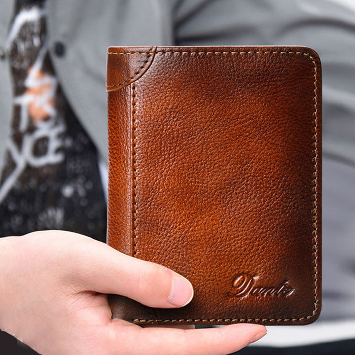 RFID Genuine Leather Vintage Card Holder Wallet