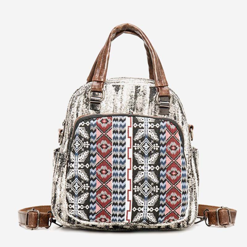Multi-Carry Folk-Custom Bohemian Backpack