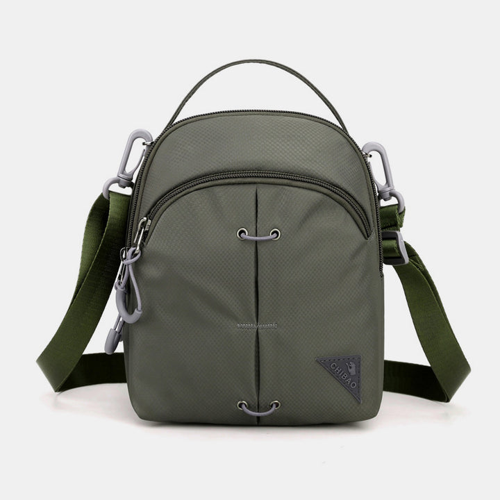 Double Layer Nylon Small Womens Mens Crossbody Bag Waterproof Lightweight Purse