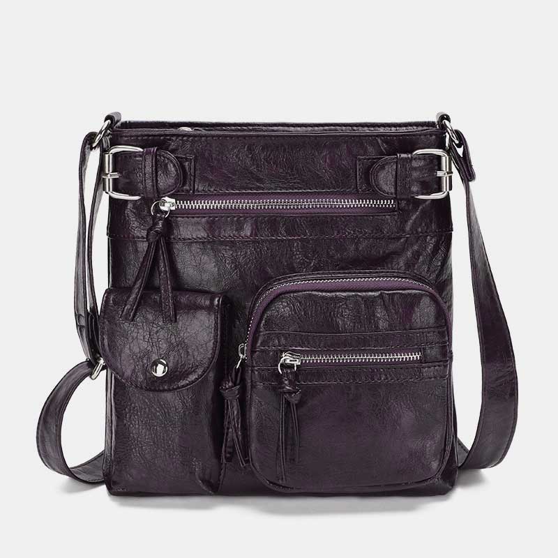 Large-Capacity Waterproof Crossbody Bag - Purple - image 22