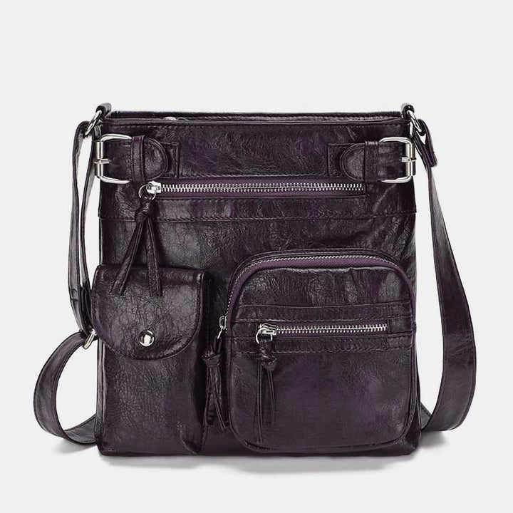 Large-Capacity Waterproof Crossbody Bag - Purple - image 22