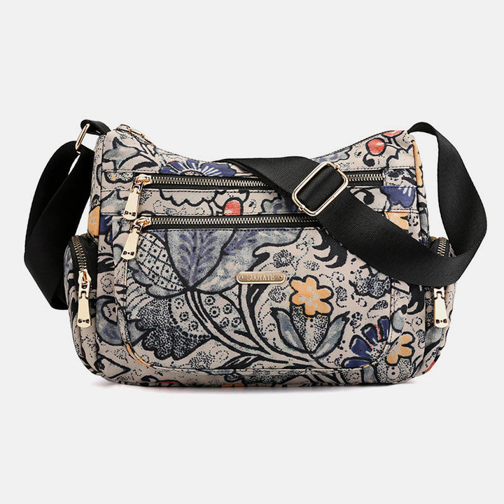 Lightweight Flower Printed Crossbody Bag
