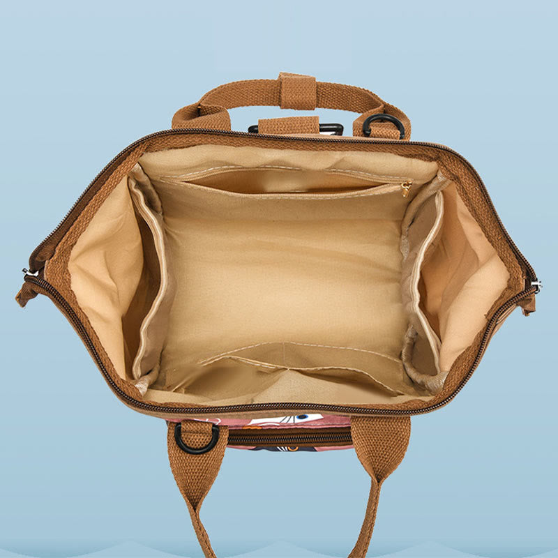 Functional Waterproof Crossbody Bag Convertible Mini Backpack Mommy Bag