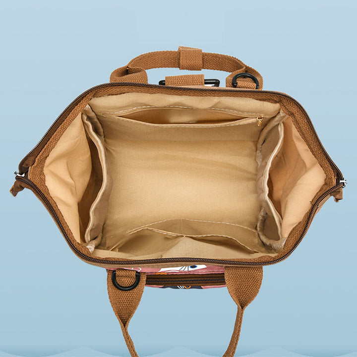 Functional Waterproof Crossbody Bag Convertible Mini Backpack Mommy Bag