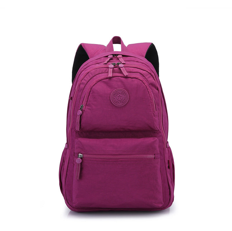Multi-Pocket Backpack Casual Daypack Laptop Backpack Bookbag for Women Student - Purple - image 18