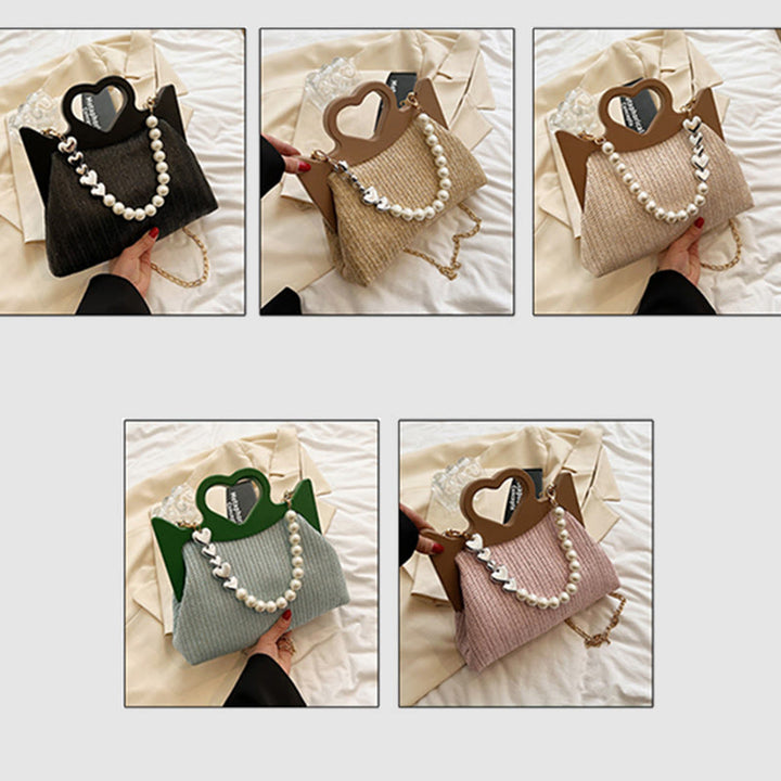 Handbag For Women Large Capacity Pearl Chain Crossbody Shoulder Bag