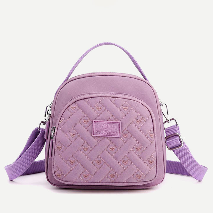 Functional Women Purse Lightweight Nylon Roomy Crossbody Shoulder Bag Mini Backpack