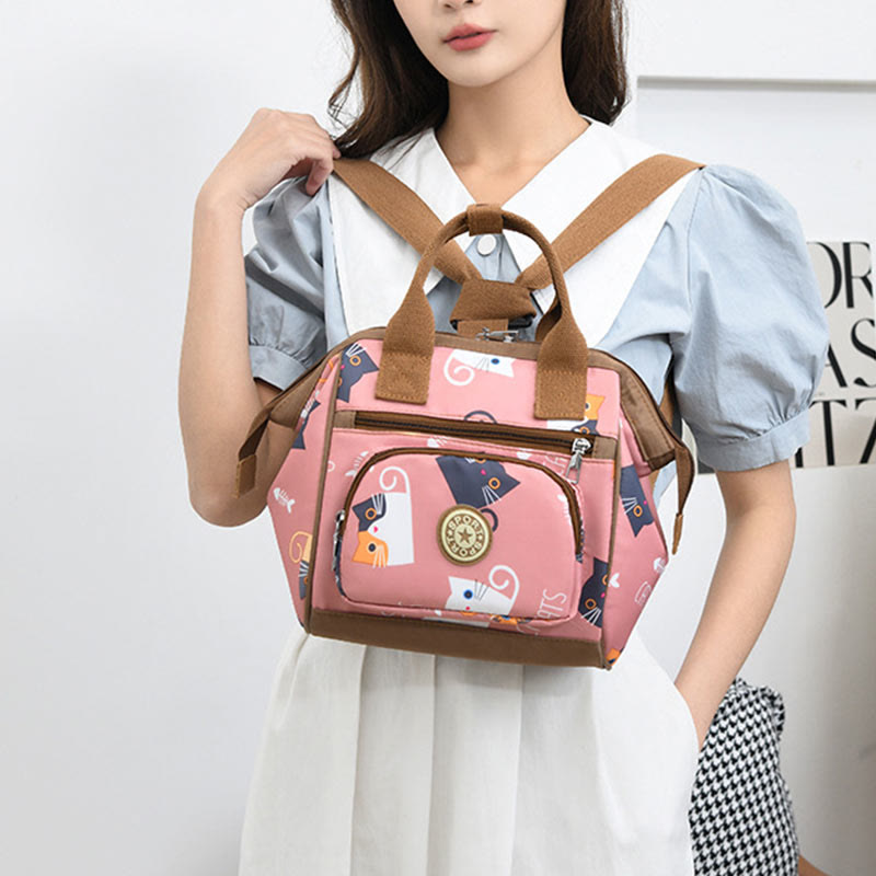 Functional Waterproof Crossbody Bag Convertible Mini Backpack Mommy Bag