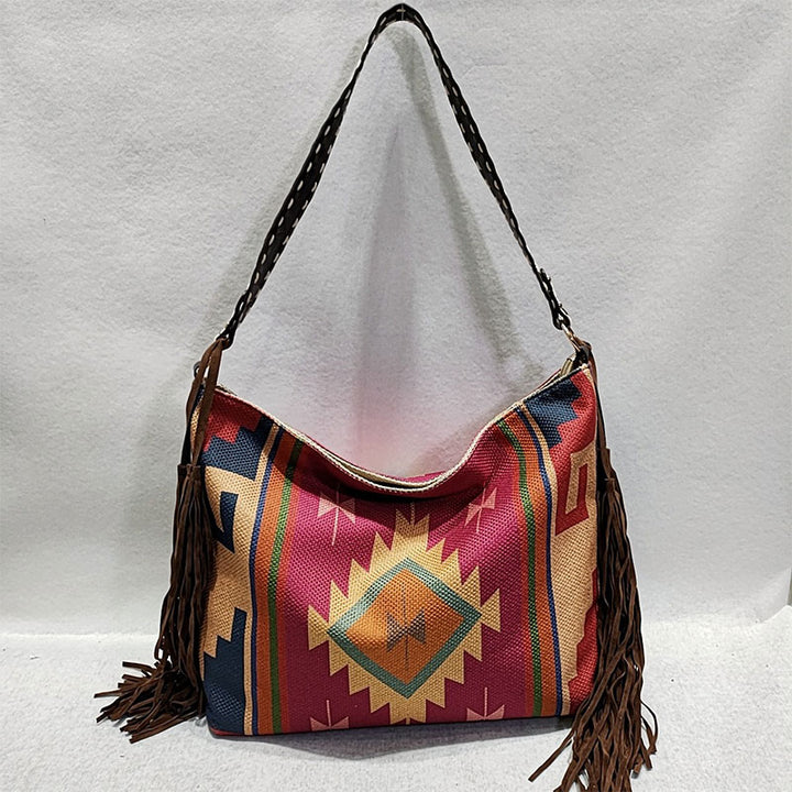 Women Tote Bag Fashion Bohemian Tassel Shoulder Bag Vintage Boho Handbags