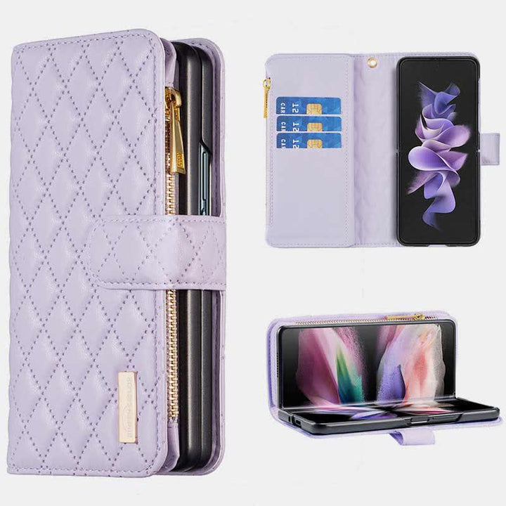 Unisex Luxury Leather Wallet Case Fits for Samsung Galaxy Z Fold 3 4 5