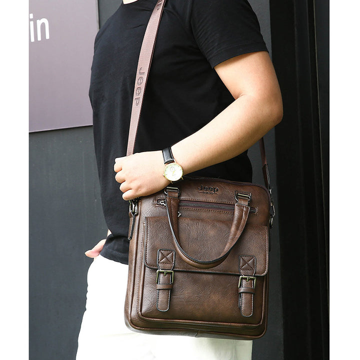 Vintage Briefcase for Men Laptop Computer Business Travel Messenger Bag