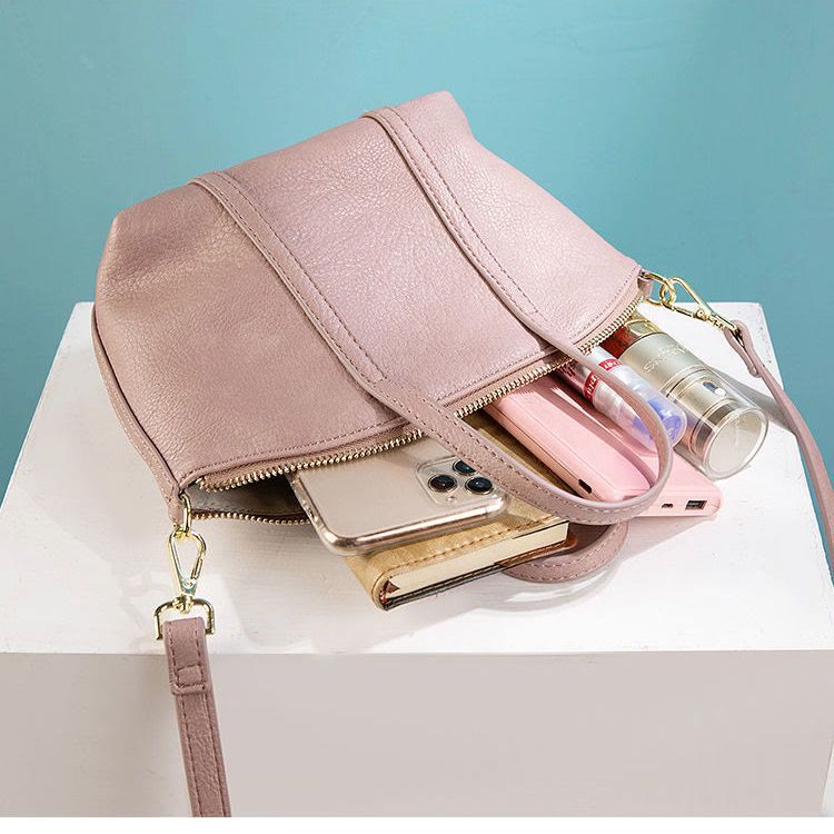 Small Soft Leather Hobo Handbag Fashion Crossbody Bag Shoulder Purse
