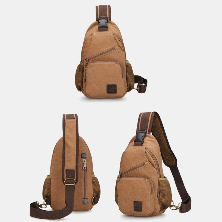 Canvas Outdoor Casual Large Capacity Crossbody Bag Chest Bag
