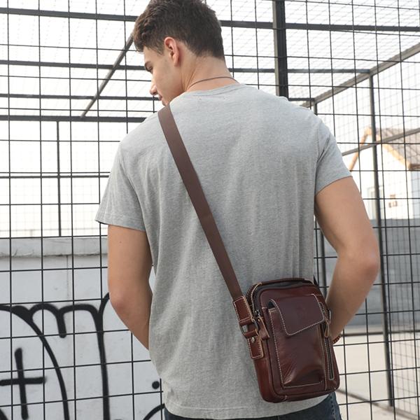 Genuine Leather Multifunctional Shoulder Bag