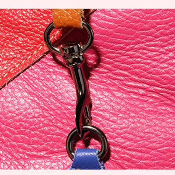 Genuine Leather Splice Rivet Backpack