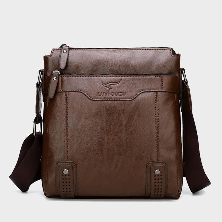 Retro Messenger Bag For Men Vertical Lightweight Crossbody Business Bag