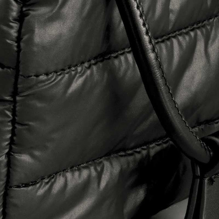 Puffer Drawstring Bucket Bag for Women Down Satchel Quilted Shoulder Bag