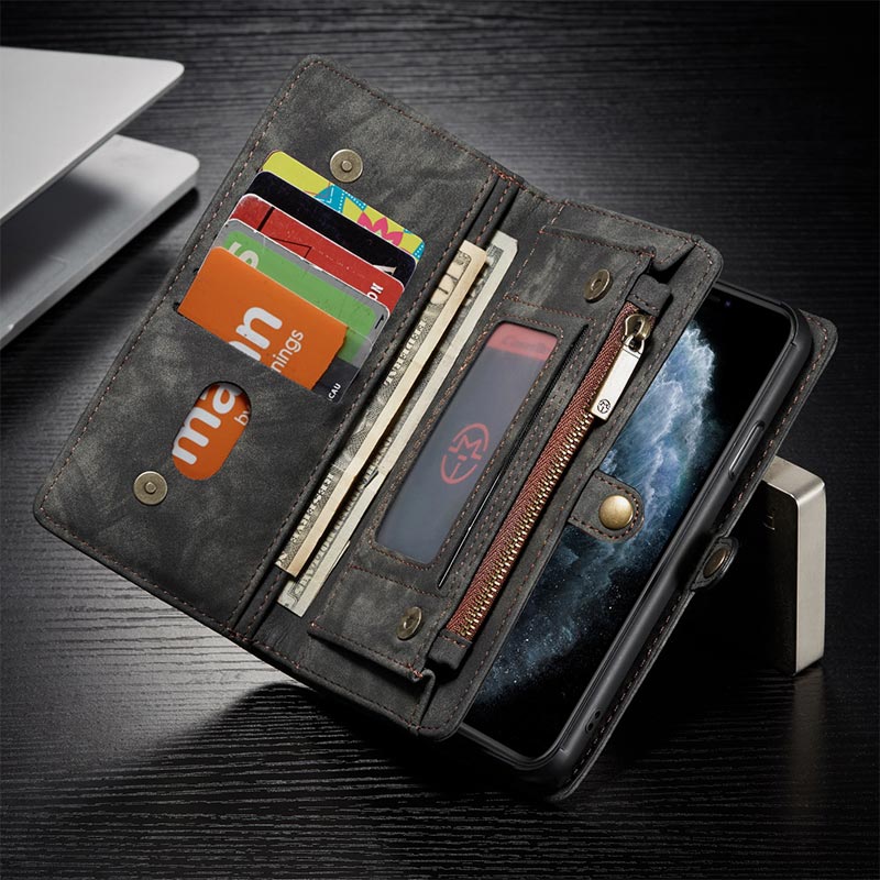 Retro Leather Wallet Phone Bag for iPhone & Samsung &Huawei with Multi-Slot