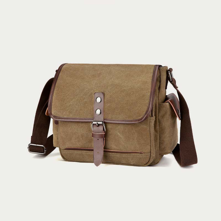 Unisex Retro Canvas Bag Large Functional Crossbody Bag Messenger Bag