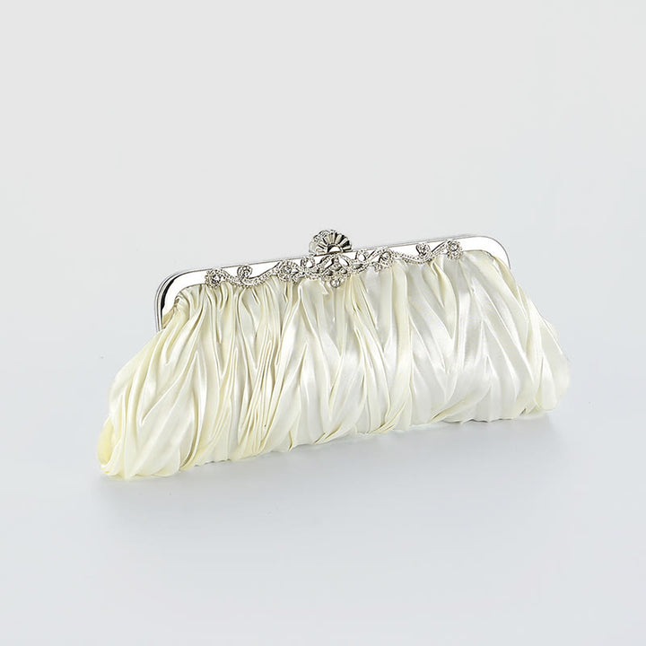 Evening Bag For Women Wedding Party Bride Pleated Chain Bag