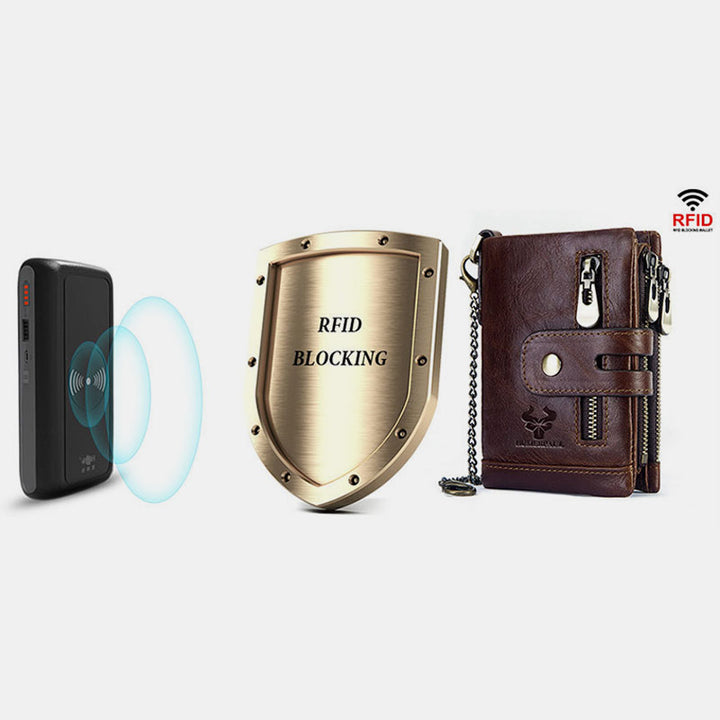 RFID Multifunctional Large Capacity Genuine Leather Wallet  - image 3