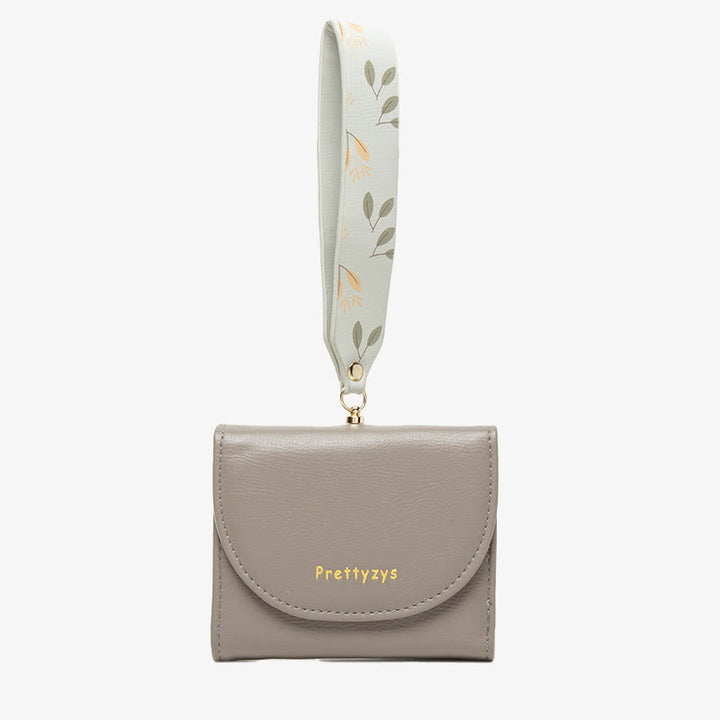 Womens Wallet Short Simple Soft Leather Folding Card Holder