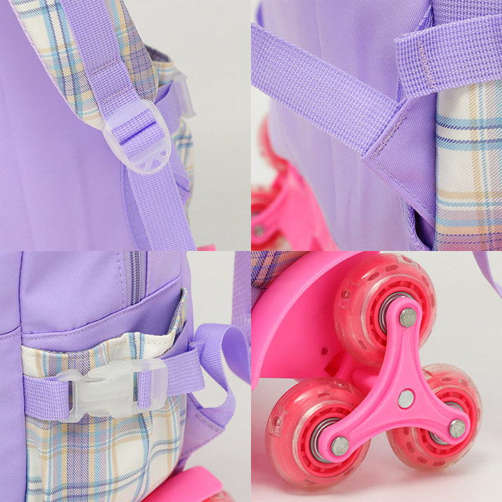 School Backpack For Kids Cute Pattern Rolling School Bag - image 17