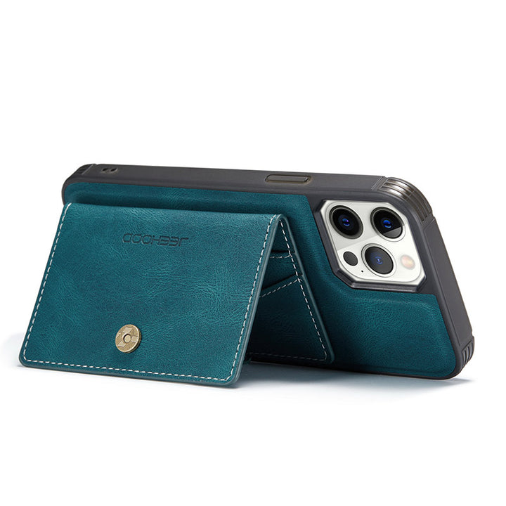 Leather Wallet Case Removable Card Holder Kickstand for iPhone 13 Pro Max Multi Model Optionals