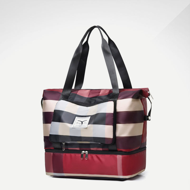 Travel Duffel Bag Sports Gym Shoulder Overnight Bag with Shoes Compartment