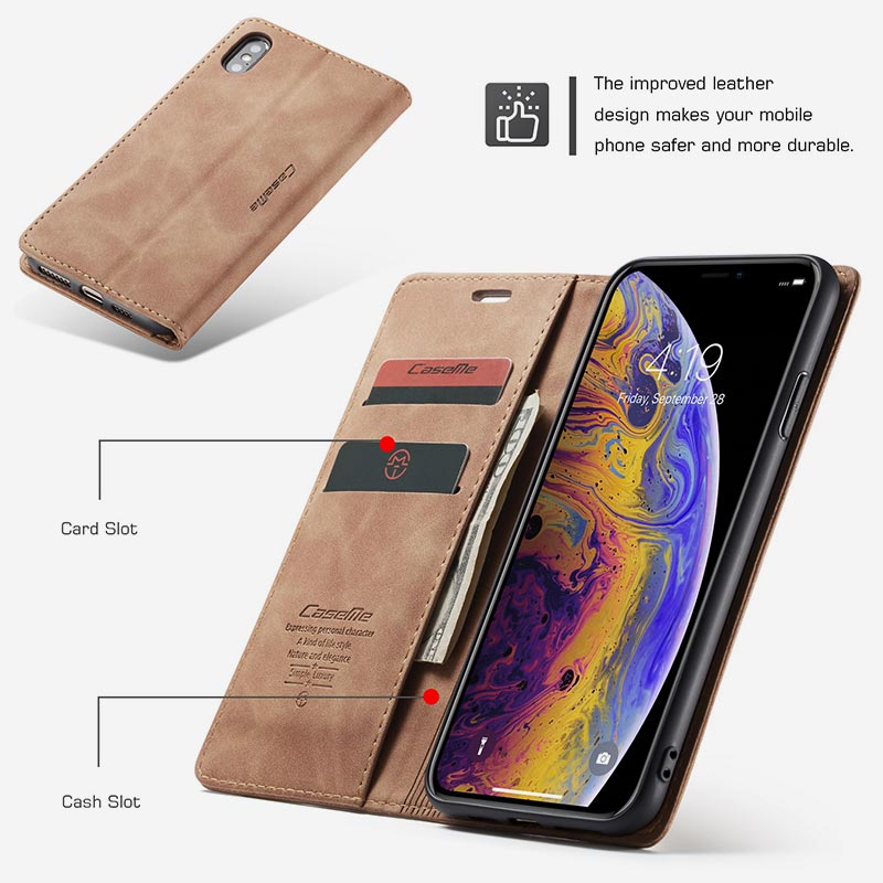 Leather Phone Case Phone Bag for iPhone Samsung with Card Holder Banknote Pocket