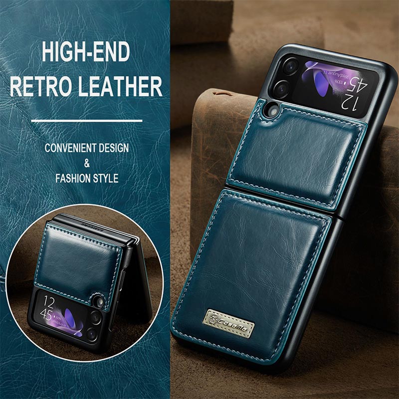 Samsung Galaxy Z Flip 3, Z Flip 4 Phone Case Handmade Leather Phone Bag