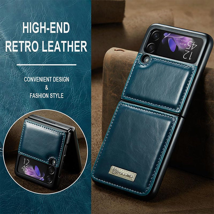 Samsung Galaxy Z Flip 3, Z Flip 4 Phone Case Handmade Leather Phone Bag