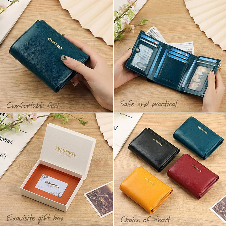 Wallet For Women Triple Folding Retro Short Shopping Money Clip - image 2