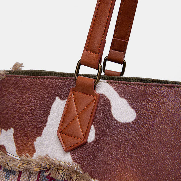 Women Tote Bags Large Capacity Multi Pocket Boho Shoulder Bag with Wallet