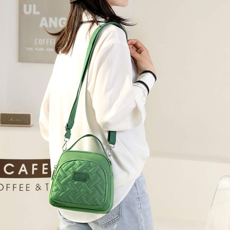 Functional Women Purse Lightweight Nylon Roomy Crossbody Shoulder Bag Mini Backpack