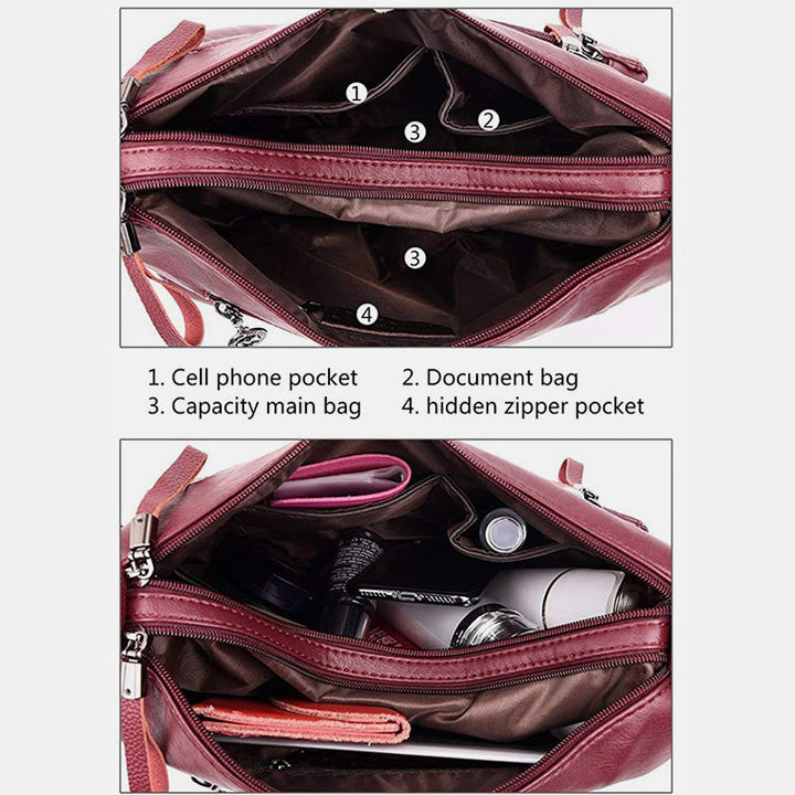 Retro Style Multi-Pocket Large Crossbody Bag - image 2
