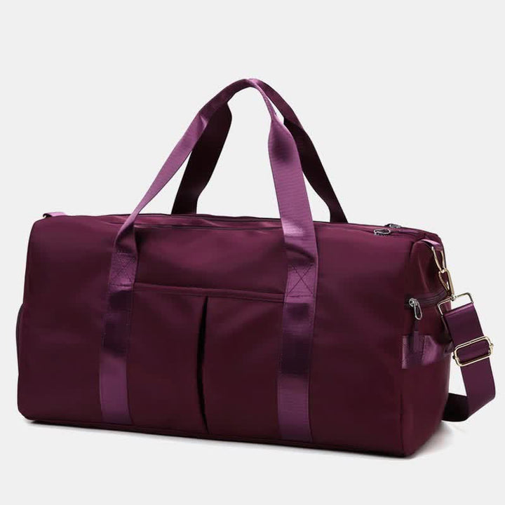 Travel Duffel Bag Sports Gym Shoulder Bag with Wet Pocket Shoes Compartment