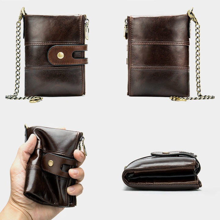 RFID Blocking Genuine Leather Wallet Card Holder