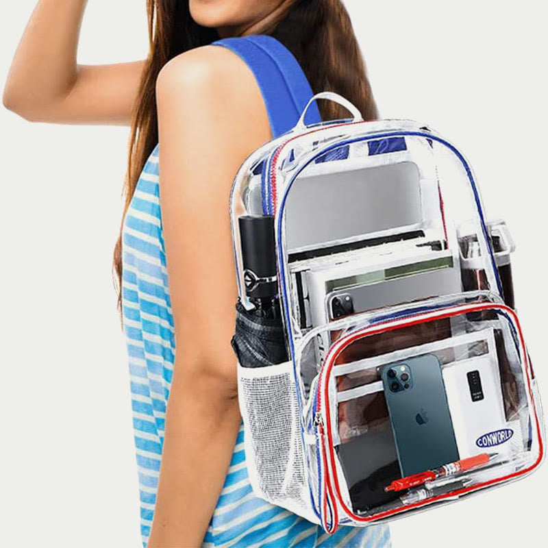 PVC Backpack For Adult Outdoor Travel Transparent Large Clear Bag