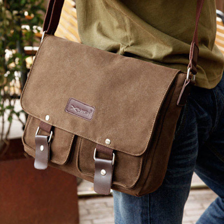 Messenger Bag for Men Large Capacity Casual Canvas Shoulder Bag