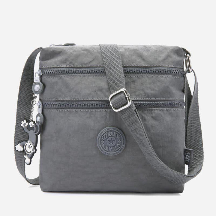 Lightweight Triple Zip Small Crossbody Bag Shoulder Bag for Women