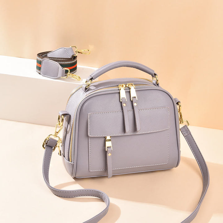 Vegan Leather Purse For Women Classic Top-Handle Bag