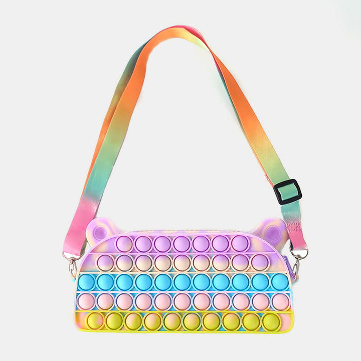 Cute Sling Bag For Kids Silica Gel Adjustable Crossbody Bag