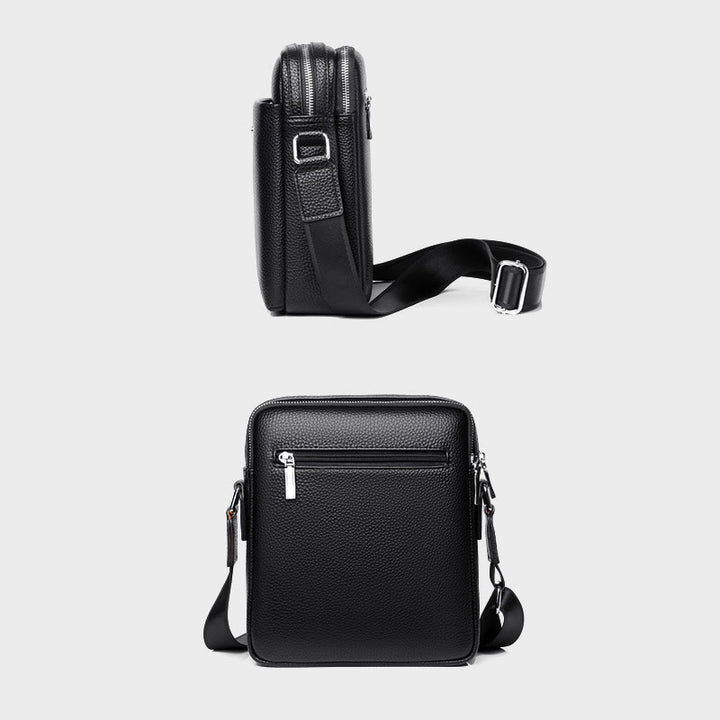 Simple Messenger Bag For Men Outdoor Durable Waterproof Leather Bag