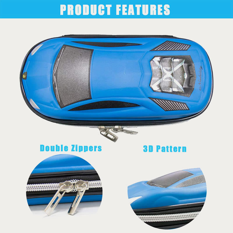 Pencial Case For Boys Cute Cartoon Car Shape School Case