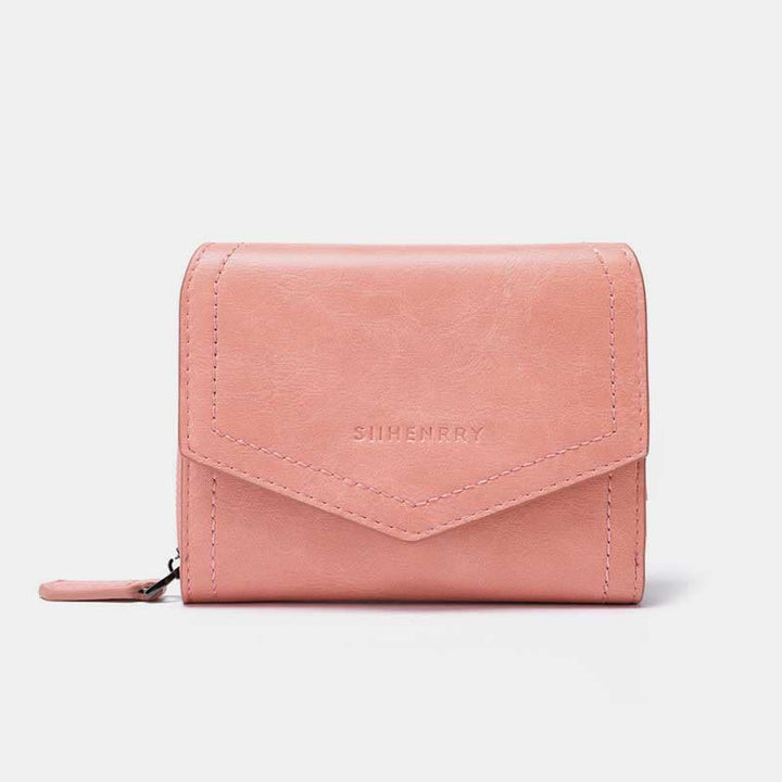 Women Short Bifold Wallet Faux Leather Purse RFID Blocking Card Holder